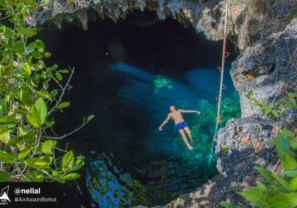 Бохол - пикник у водопада Канумантад и пещерный бассейн Cabagnow Pool Cave  - фото 2