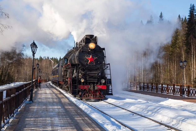 Фото - экскурсия: Карельские пейзажи на Ретропоезде 2: Рускеала, водопады