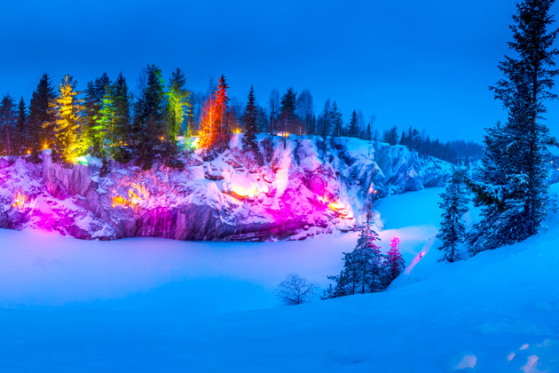 Фото - экскурсия: Новогодний тур премиум-класса в домике на воде в Рускеале