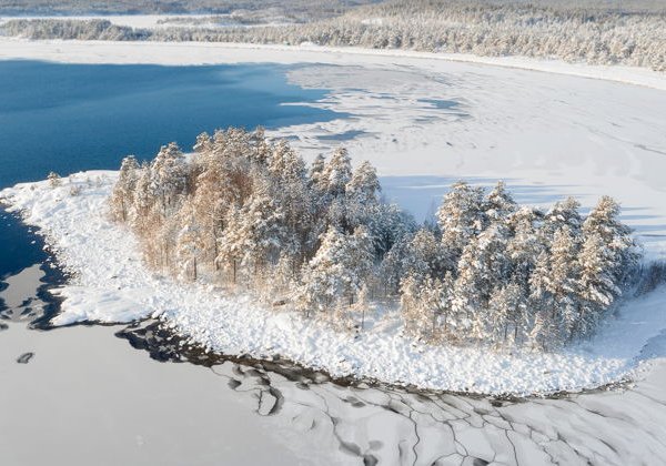 На аэросанях к Ладожским шхерам и необитаемому острову  - фото 3