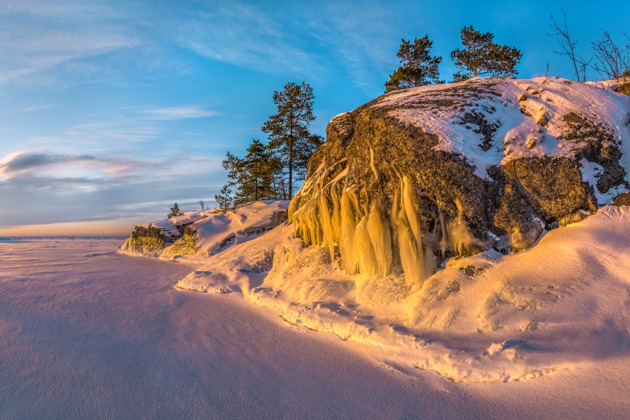 Фото - экскурсия: Прогулка на аэролодке по зимним Ладожским шхерам с остановками и высадками