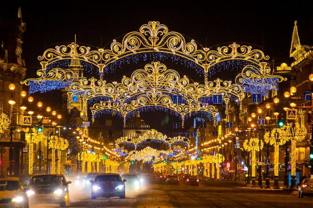 Новогодний Петербург и самые красивые ёлки города-2