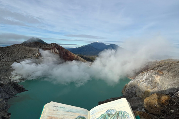 Фото - экскурсия: Загадки кратера Иджен: синие огни и бирюзовое озеро