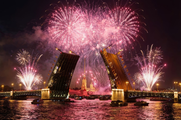 Насладитесь салютом в честь Дня ВМФ с комфортабельного теплохода