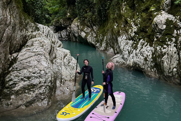 Фото экскурсии - Сап-серфинг (SUP-серфинг) — путешествие в живописном каньоне Сочи! - 5
