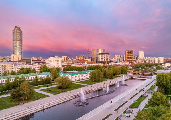 Екатеринбург — город на границе Европы и Азии
