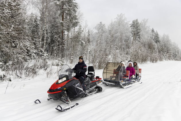 Фото экскурсии - На современных санях за снегоходом - прогулка по лесу - 1