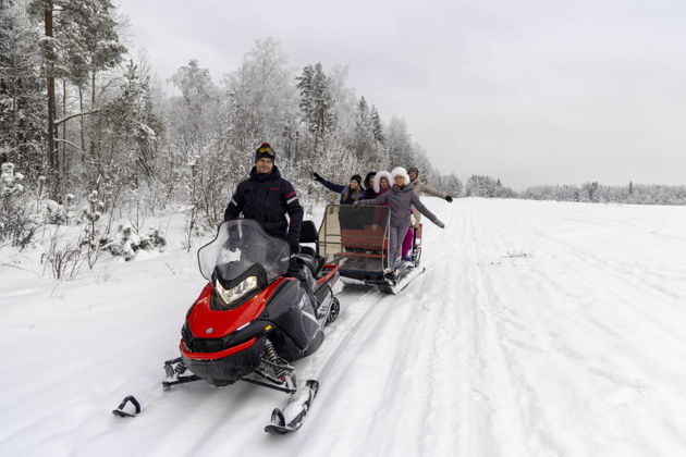 Фото экскурсии - На современных санях за снегоходом - прогулка по лесу - 2