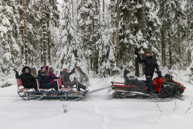 Фото экскурсии - На современных санях за снегоходом - прогулка по лесу - 4
