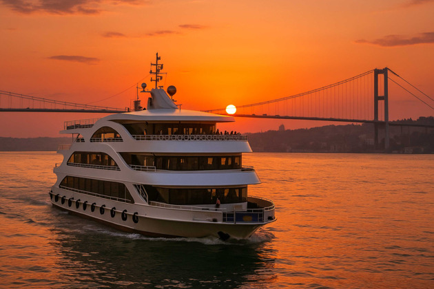 Фото - экскурсия: Вечерний круиз по Босфору в Стамбуле с аудиогидом и напитками на закате