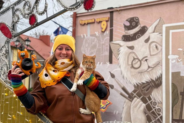 Фото экскурсии - Фотопрогулка по праздничному Зеленоградску «Кот на елке» - 1