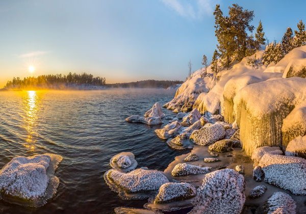 Прогулка по зимним Ладожским шхерам на аэролодке - фото 2