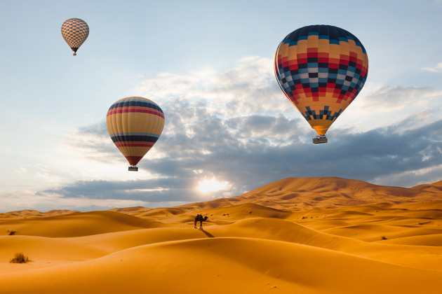 Фото - экскурсия: Утренний полет на воздушном шаре в Дубае с завтраком и верблюдами