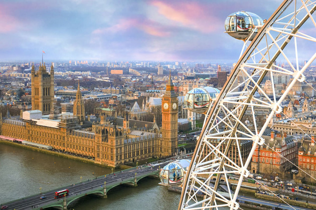 С высоты птичьего полета на колесе обозрения London Eye