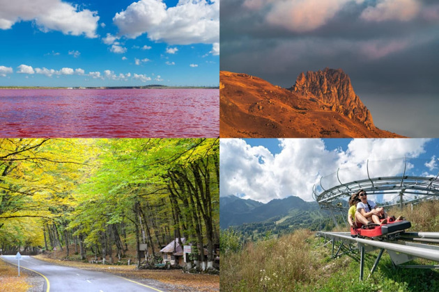 Обзорный тур из Баку: Розовое озеро, Карамельные горы, Шахдаг и виды Лаза