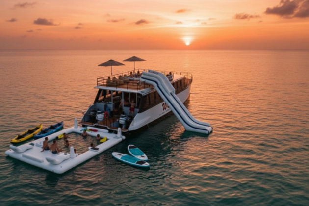 Пхи-Пхи, Рача и закат у Майтон на роскошном катамаране с прозрачными каяками