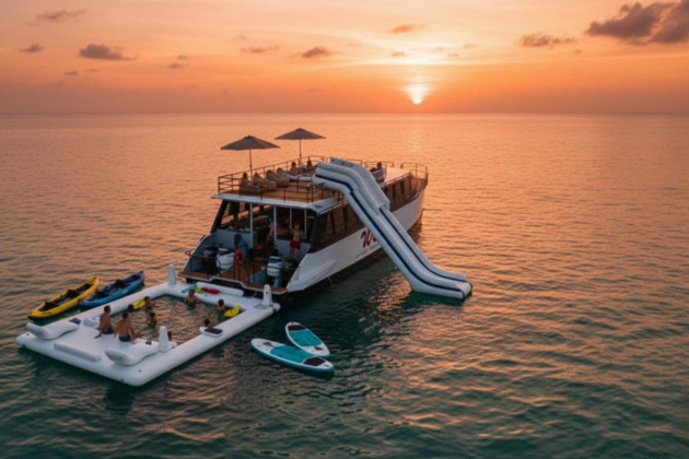 Пхи-Пхи, Бамбу и закат у Майтон на роскошном катамаране с прозрачными каяками