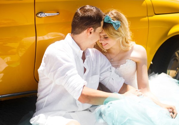 Профессиональная фотосессия с классическим Fiat500 из Рима