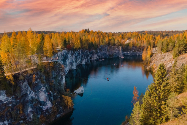 В мини-группе по Карелии: Рускеала, Мраморный каньон и водопады
