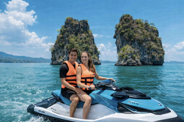 4 часа гонок на гидроциклах (jetski) между островами Пхукета