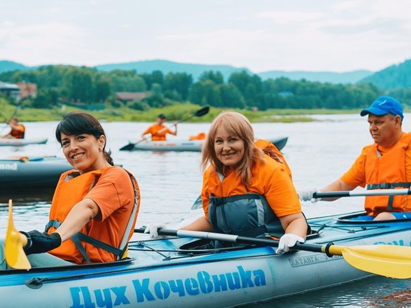 Сплав по Енисею, горячий обед и виа феррата