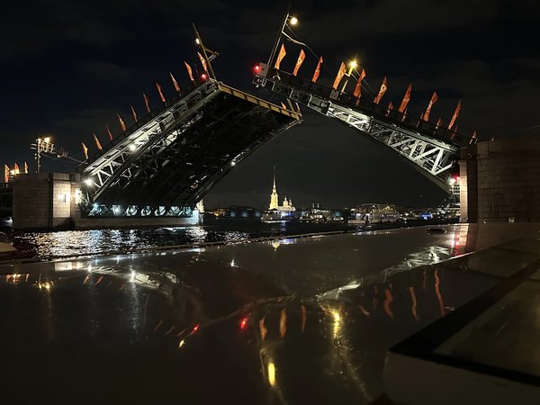 К разводным мостам — на ночном теплоходе - фото 1