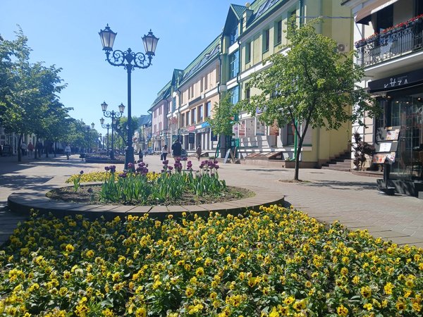 Брест в свете фонарей