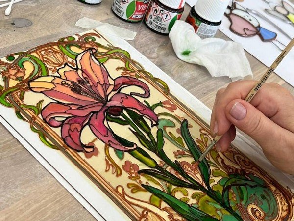 Мастер-класс в Калининграде «Картина на стекле витражными красками»