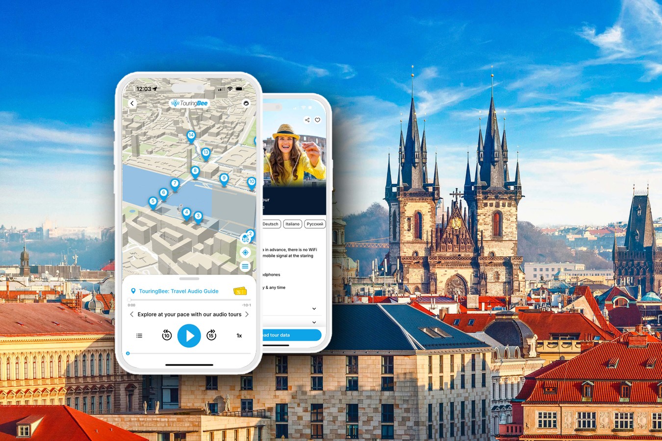Прага в вашем ритме: автобус Hop-on Hop-off + аудиогид по центру