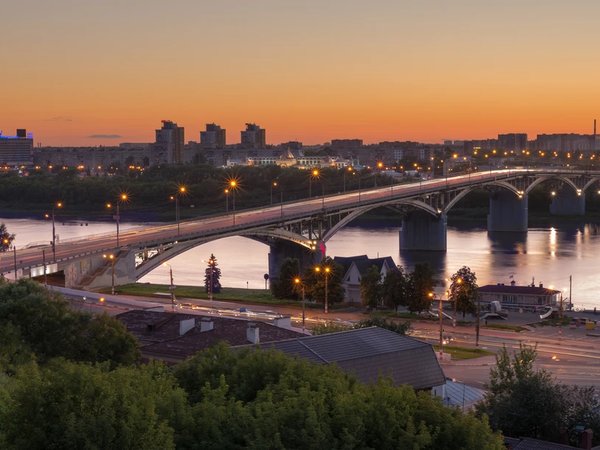 Огни ночного Нижнего Новгорода - фото 1