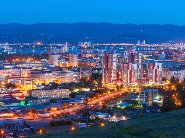 Красноярск под покровом ночи - фото 1