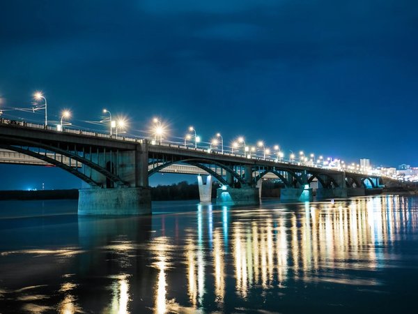 Вечерние огни Новосибирска