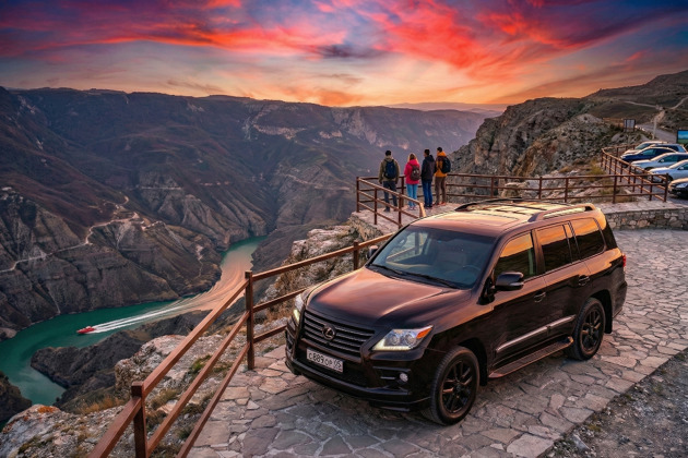 Фото - экскурсия: Сулакский каньон: смотровая Дубки, Тещин язык, Чиркейская ГЭС