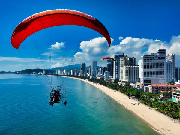 Полёт на парамоторе над Нячангом — с инструктором и GoPro-съёмкой - фото 1