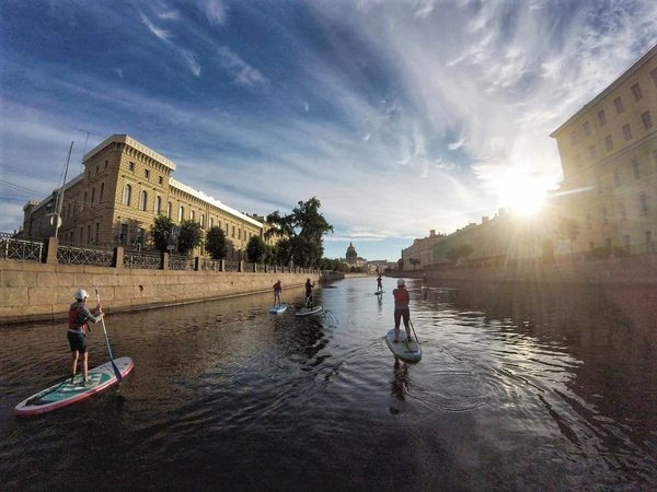 По каналам и Большой Неве на сапборде - фото 4