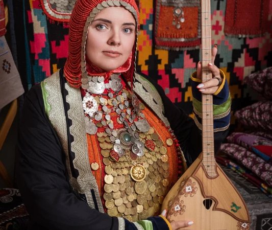 Фотосессия в башкирских костюмах в центре Уфы