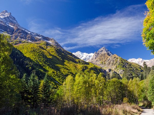 Лёгкий треккинг в горах Домбая с комфортом