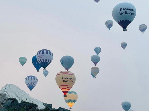 Рассвет на воздушном шаре над Памуккале (из Белека) - фото 1