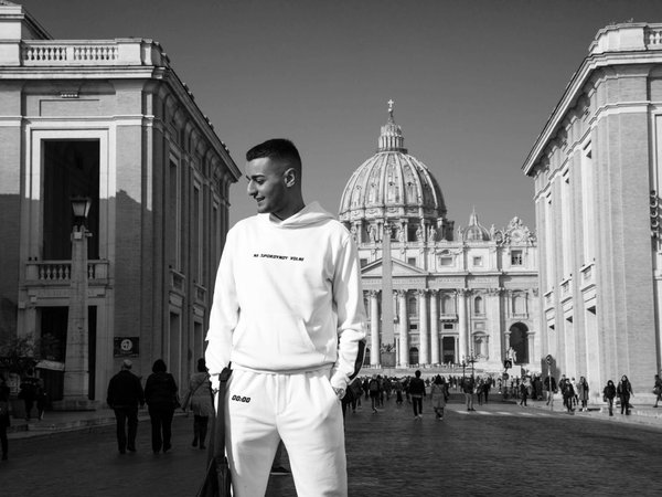 Чёрно-белая портретная фотосессия в Риме - фото 4