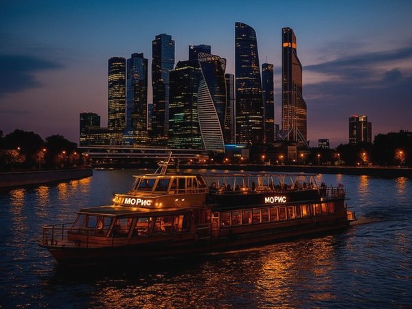Прогулка на дизайнерском теплоходе «Морис» от Москва-Сити до Крымского моста - фото 1