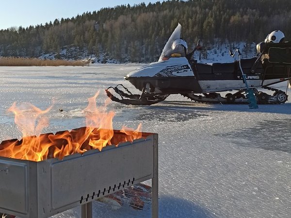 На снегоходах по Ладожским шхерам — из Лахденпохьи - фото 4