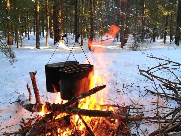 Снежные выходные в лесу: лыжный поход с ночёвкой в шатре с печкой - фото 3