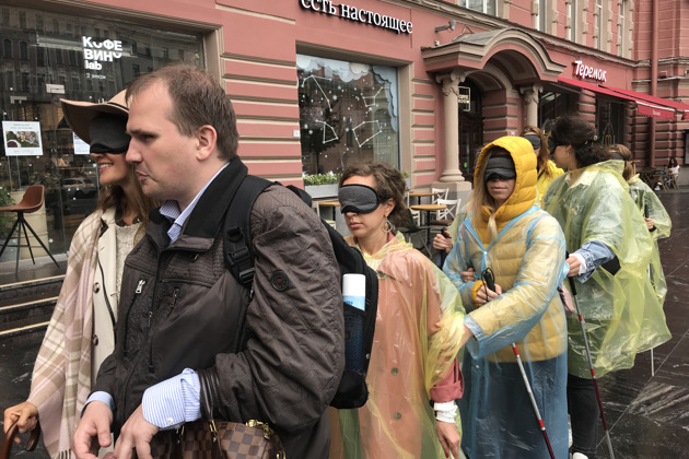 Фото - экскурсия: "Прогулка в темноте по центру Санкт-Петербурга". (10+)