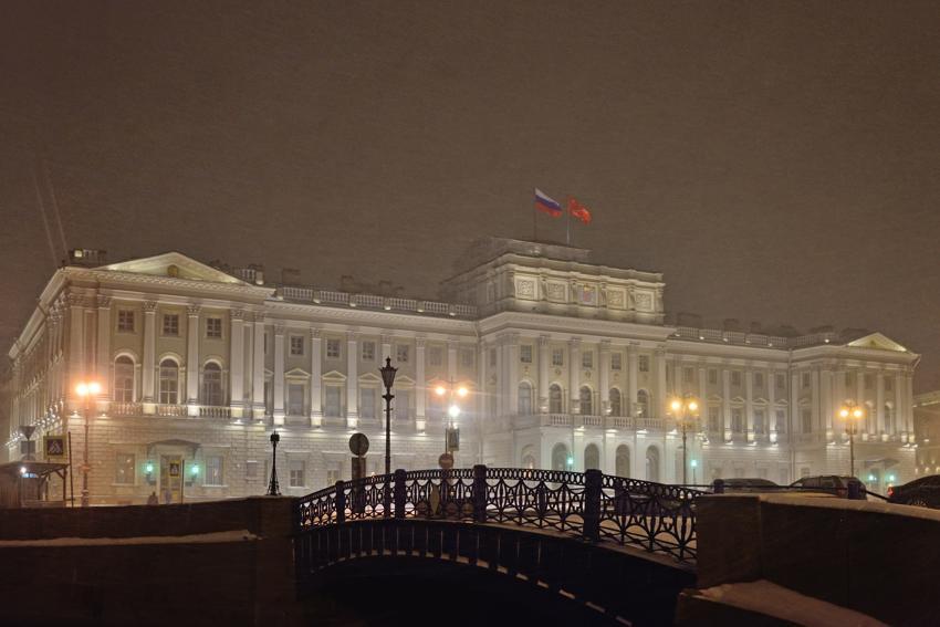 Синий мост в Санкт-Петербурге