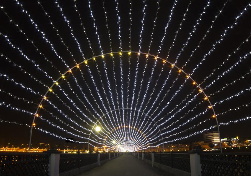 Достопримечательность Световой мост фото - Чебоксары