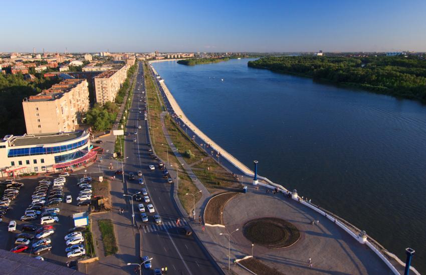 Достопримечательность Иртышская набережная фото - Омск