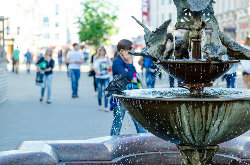 Фонтан с лягушками - Казань